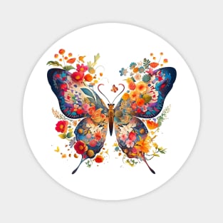 Floral Fantasia: The Enchanted Butterfly Magnet